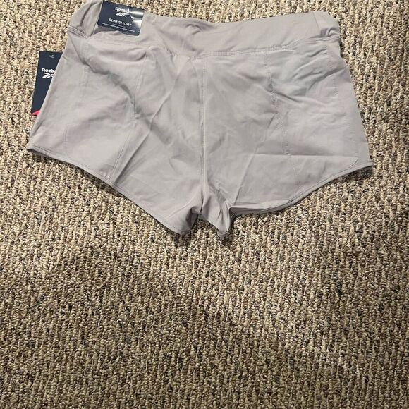 Reebok Pants - Reebok Women's Bravo Vector Slim Shorts Silver Size L Activewear